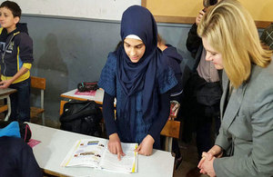 UK Secretary of State for International Development Justine Greening visited Lebanon today.