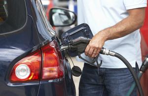 Filling up a car with fuel