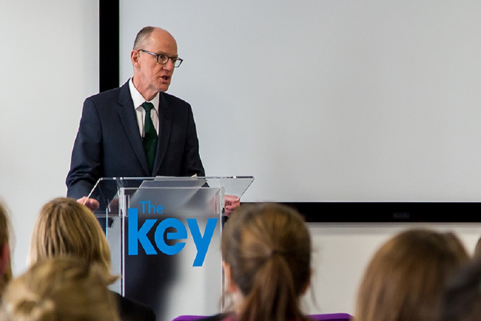 Schools Minister, Nick Gibb, at the Key