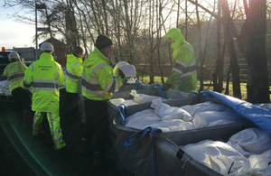 Environment Agency teams are strengthening flood defences ahead of more wet weather