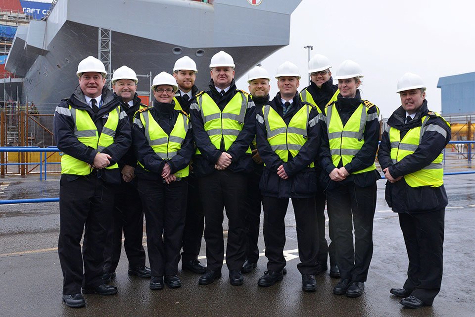 Members of HMS Prince of Wales crew. Crown Copyright. Photo: Kenneth Gaunt.