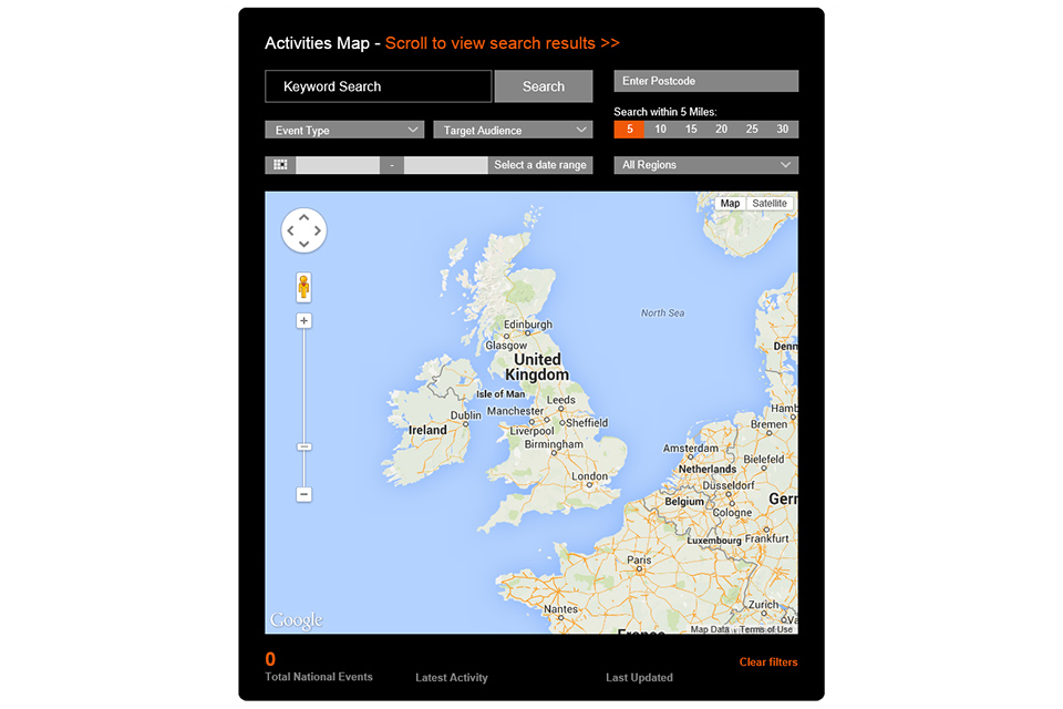 Events map