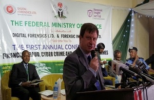 At the First Annual Conference on Combating Financial Fraud, Cybercrime and other Cross-border Crimes