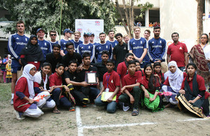 England U19 cricketers visit school for underprivileged children in Bangladesh