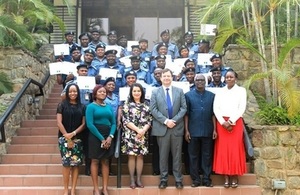the FAAN delegation at a Certificate presentation ceremony by the High Commissioner