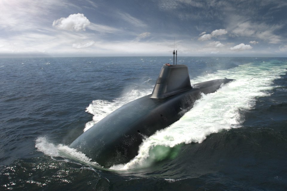 A CGI image of what the replacement to the Vanguard class submarines might look like. Crown Copyright. 