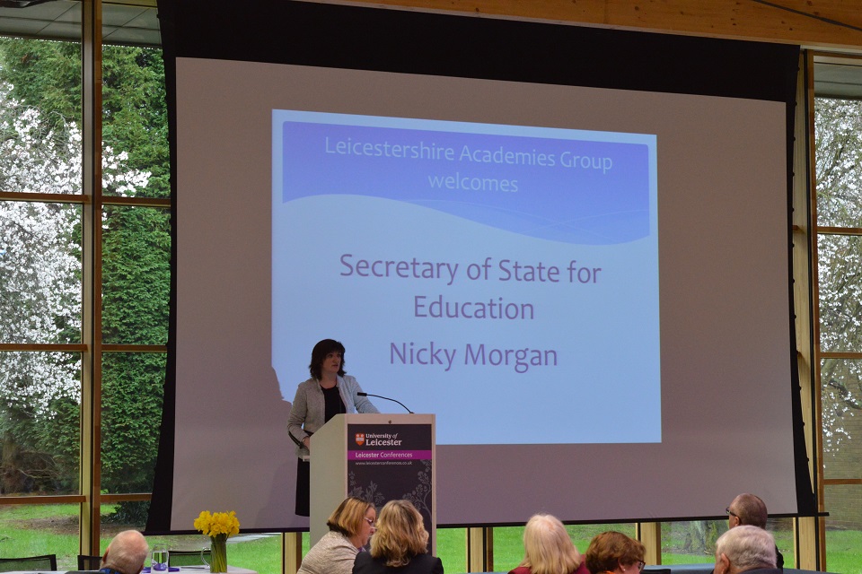 Nicky Morgan at Leicestershire Academies Group