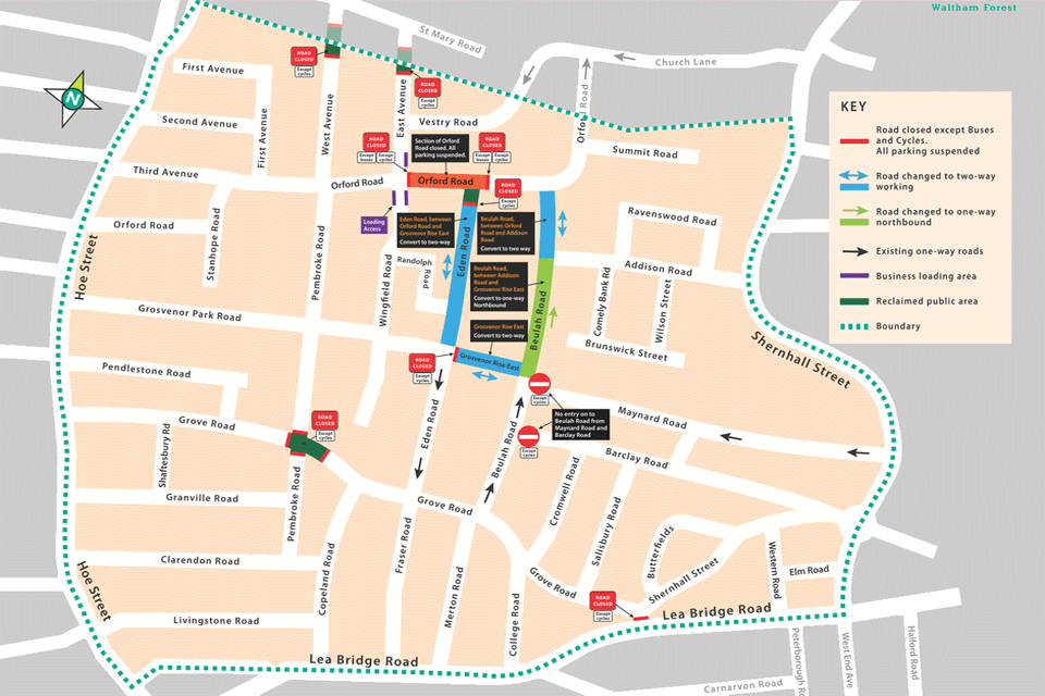 Walthamstow Village Area Trial Road Closures Sep-Oct