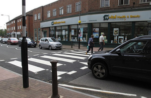 Raised zebra crossing in Beaconsfield.