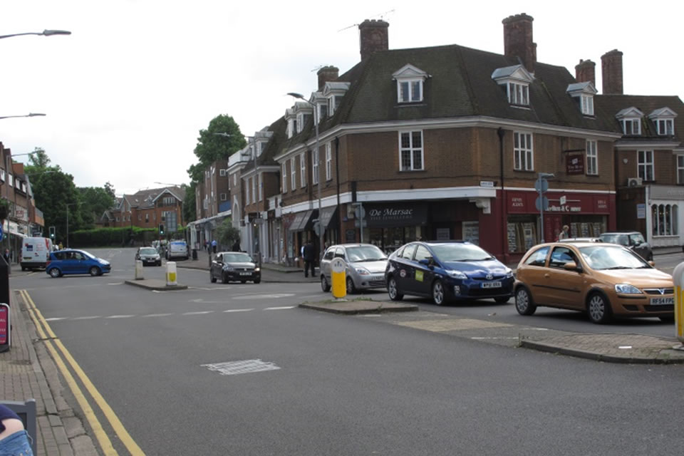 The double roundabout before the scheme.