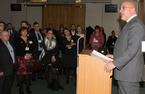 Nadhim Zahawi MP talking at event