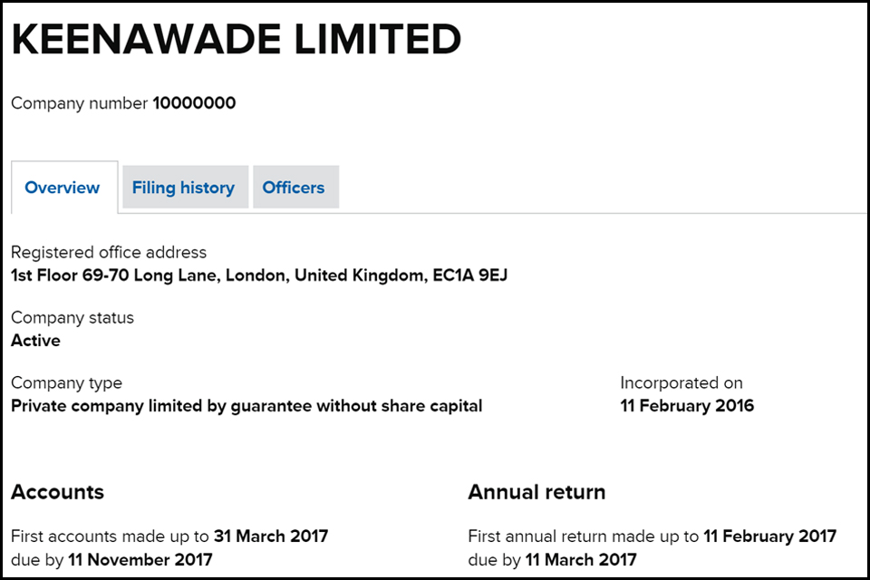 screenshot of Keenawade Limited