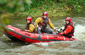 Inland water rescue boat.