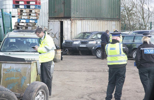 Officers carrying out site visit