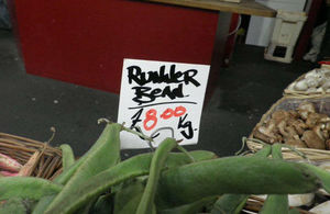 Runner beans label which should include country of origin.