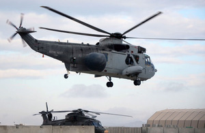 A Sea King Airborne Surveillance and Control Mk7 helicopter