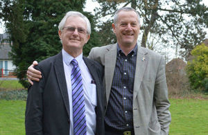 Steve Bewers and Mike Webley retire from the Environment Agency after a total of 92 years' service