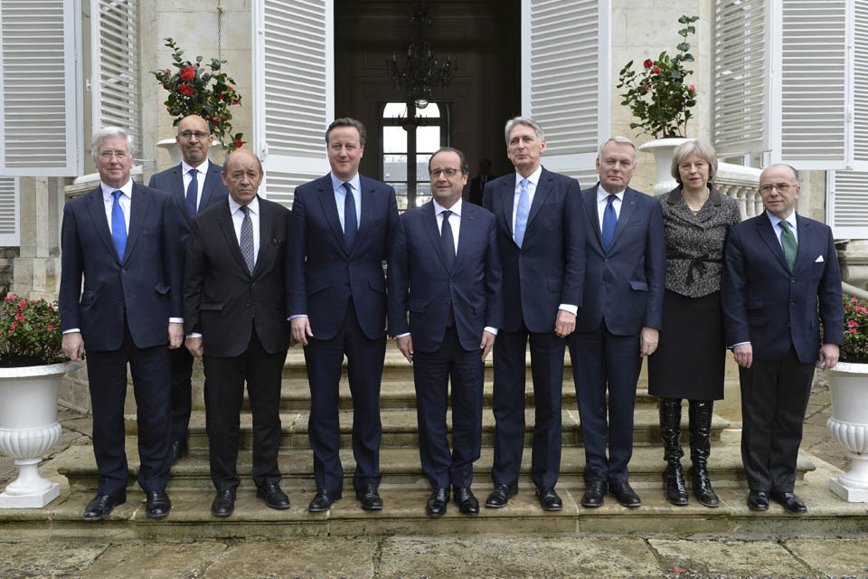 The Prime Minister, President Hollande and their ministers at the UK-France Summit 2016.