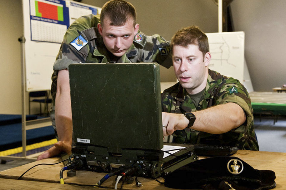 British and French soldiers taking part in Exercise Pre-Flandres earlier this year 