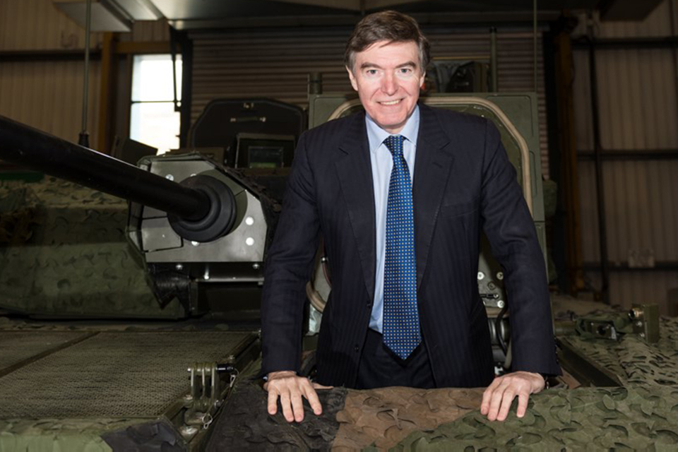 Defence Minister Philip Dunne visits the new Merthyr Tydfil facility. Crown Copyright.