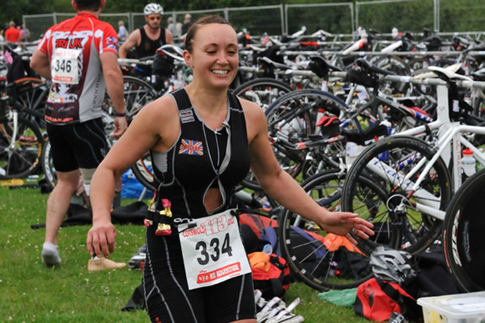 A member of the Headley Court - Team True Sprit - competing in the earlier warm-up marathon organised by Graeme Hardie back in June 2011