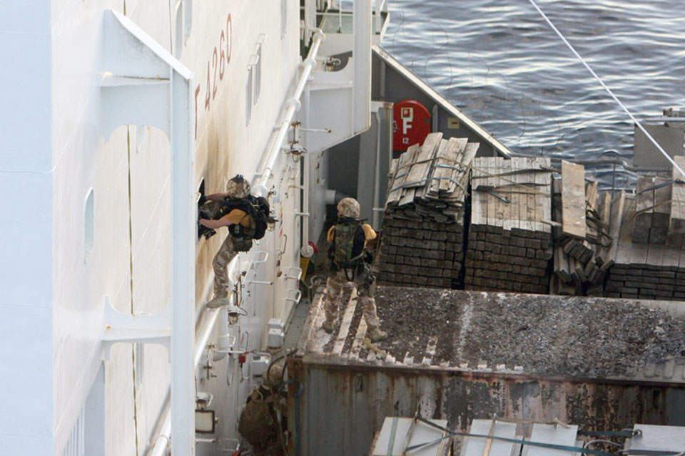 The fire-damaged superstructure of MV Beluga Fortune