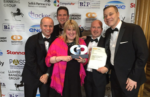 The facilities management team with their GO award