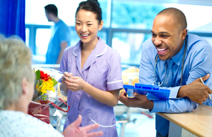 Doctor and nurse with patient