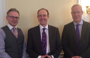 Left to right: John Curtin, James Bevan and Harvey Bradshaw
