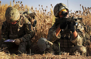 Members of 30 Commando Support Squadron engaged in an operation in Helmand province, Afghanistan