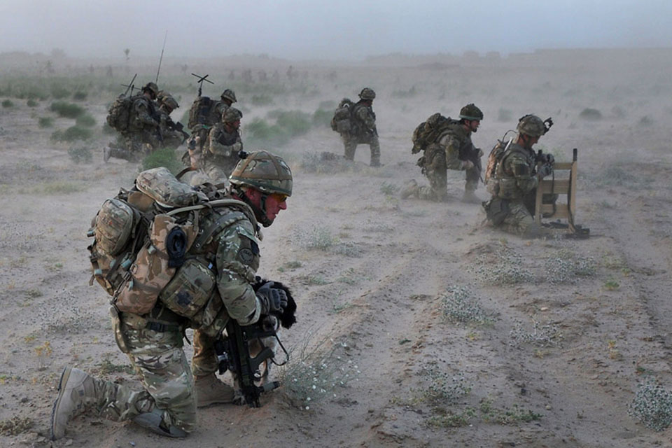 Members of 30 Commando Support Squadron engaged in an operation in Helmand province, Afghanistan 