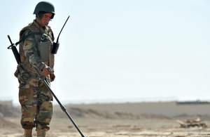 An Afghan National Army soldier