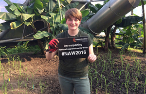 Jo Aitchinson, horticulture apprentice at the Eden Project