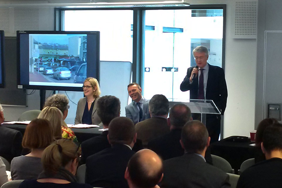Transport Minister Andrew Jones speaking at the Hastings Rail and Road Summit 2016.