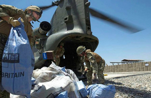 British Forces Post Office delivering mail