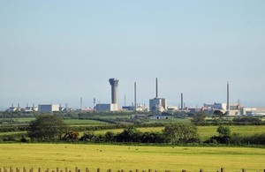 View of Sellafield site, west Cumbria