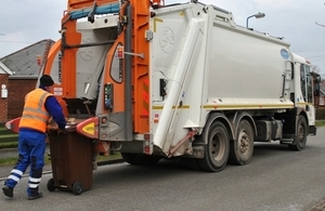 Bin lorry fitted with a surveillance camera.