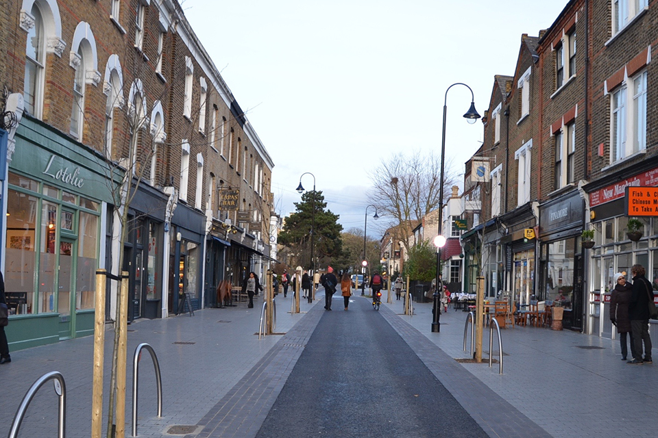 Orford Road after completion