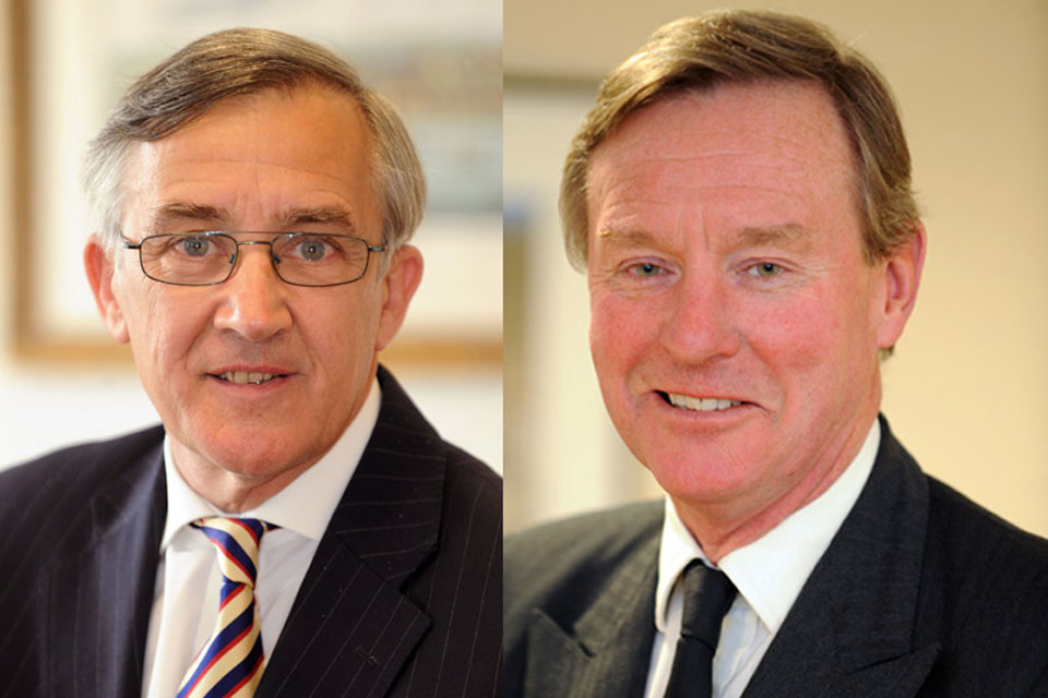 Minister for International Security Strategy, Gerald Howarth (left), and Minister for Defence Personnel, Welfare and Veterans, Andrew Robathan