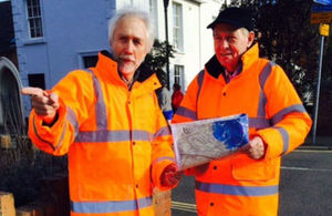 Dave Hubbard, left, and Mike Walling of the St Thomas Community Emergency Group