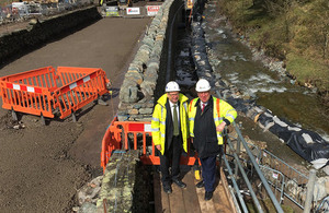 Repairs to the A591 storm damage.