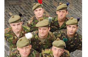 The seven hackles of The Royal Regiment of Scotland