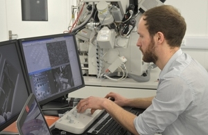 Scientist at the new material research facility (MRF)