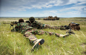 Soldiers from 1st Battalion The Princess of Wales's Royal Regiment, part of 20th Armoured Brigade, taking part in Exercise Prairie Thunder in Canada