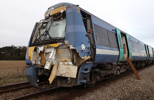 Image showing damage to train 1K77