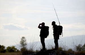 Soldiers on an exercise.