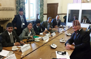 Minister Swayne, Rt Hon Onsari Gharti Magar and the parliamentary delegation. Picture: Richard Maher/DFID