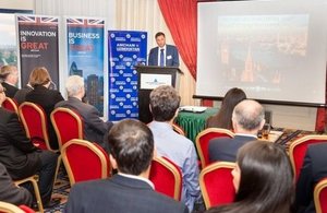 British Ambassador at the American Chamber of Commerce meeting in Tashkent