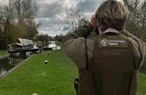 A Fisheries Enforcement Officer checking for illegal fishing.