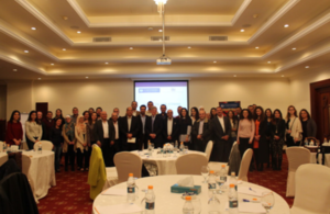 Group picture of the Jordanian Chevening and BUAA alumni at the charitable quiz night